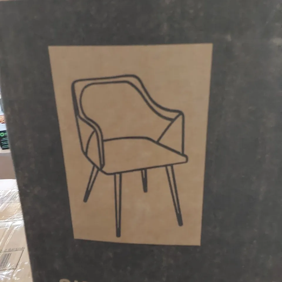 BOXED ALDRIDGE DARK GREEN DINING CHAIR - SET OF 2 (1 BOX)