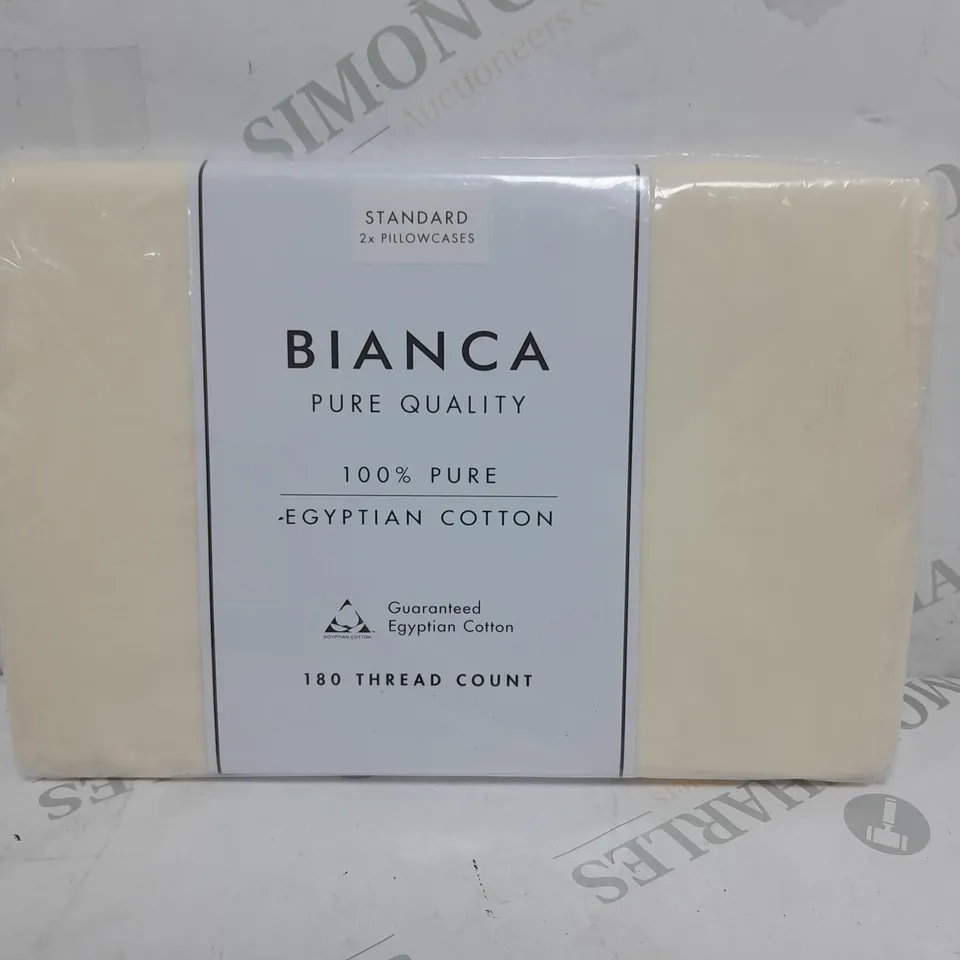 BIANCA FINE LINENS 180 THREAD COUNT EGYPTIAN COTTON PACK OF 2 PILLOW CASES