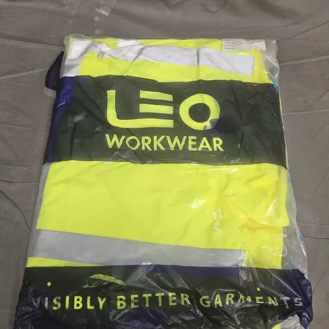 BAGGED LEO WORKWEAR HI VIZ ANORAK IN YELLOW (A04-Y-LEO) - 4XL