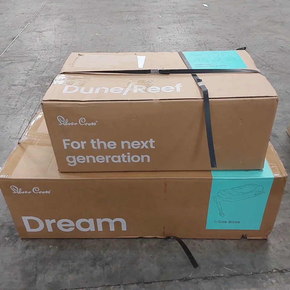 BOXED SILVER CROSS DREAM I-SIZE BASE AND ACCESSORY PACK - STONE COLOUR