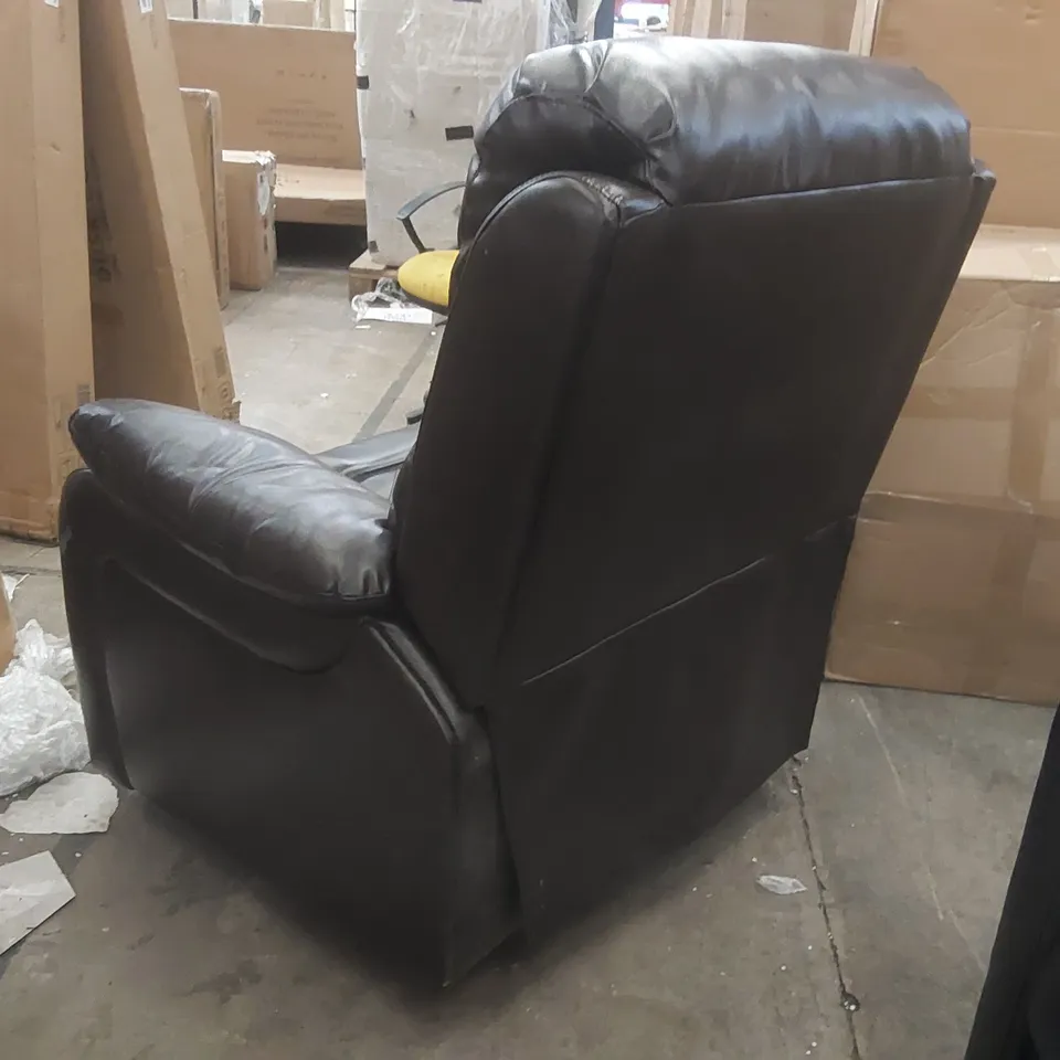 QUALITY DESIGNER FAUX LEATHER ELECTRIC RECLINING ARMCHAIR 
