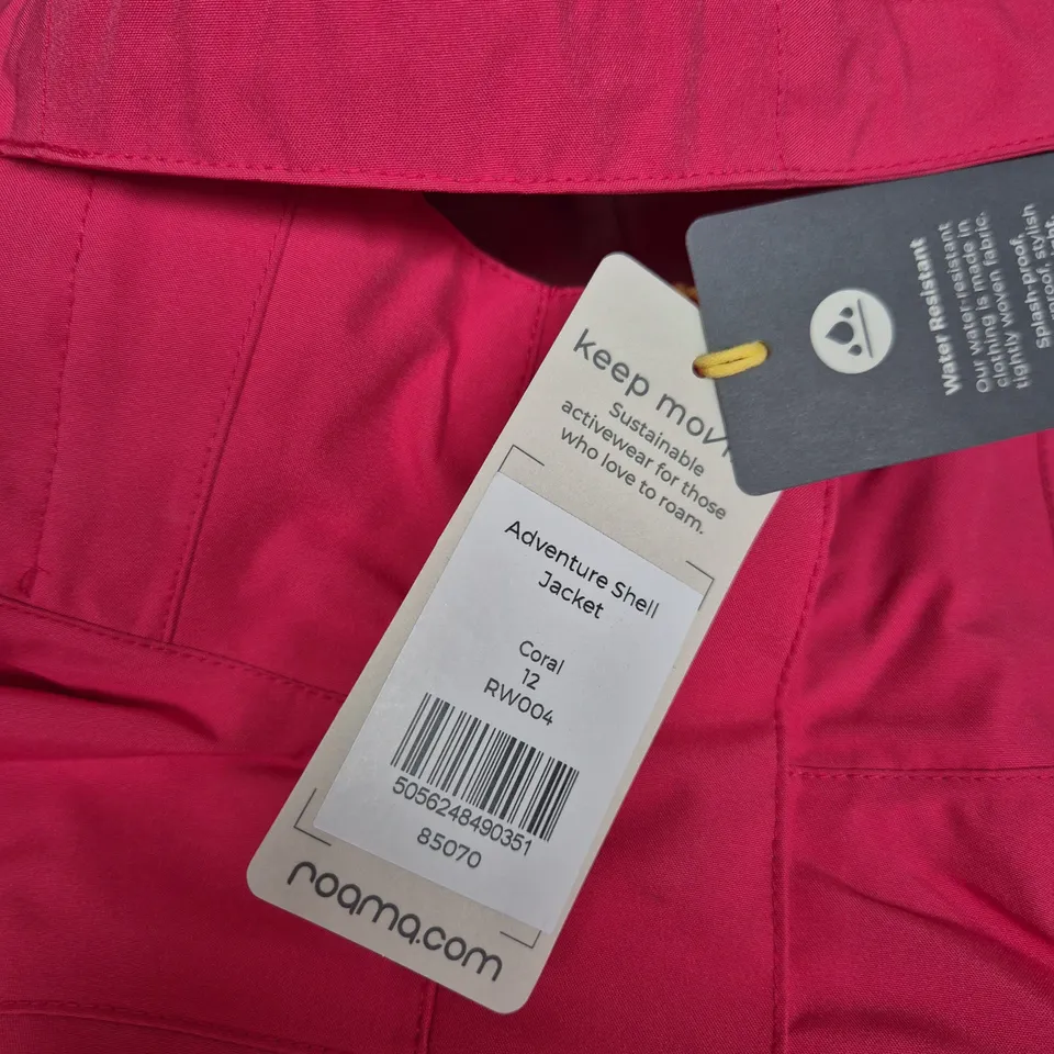 NOAMA ADVENTURE SHELL JACKET – CORAL, UK 12