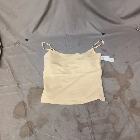 ABERCROMBIE & FITCH BRA-FREE COLLECTION TOP – WOMEN'S, UK SIZE L, BEIGE
