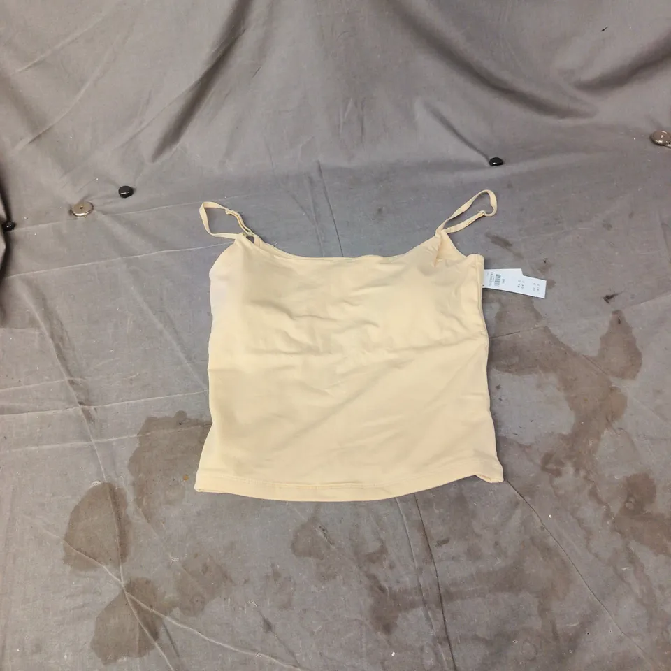 ABERCROMBIE & FITCH BRA-FREE COLLECTION TOP – WOMEN'S, UK SIZE L, BEIGE
