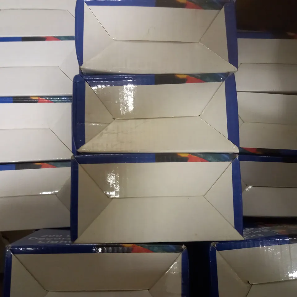 BOX OF APPROX 60 ASSORTED 200 LED DECORATIVE LIGHTS