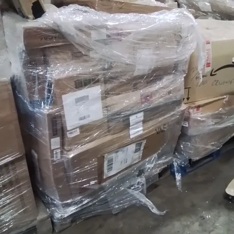 PALLET OF ASSORTED HOUSEHOLD GOODS AND PRODUCTS TO INCLUDE;LAUNDRY HAMPER,BAR TABLE,OFFICE CHAIR 