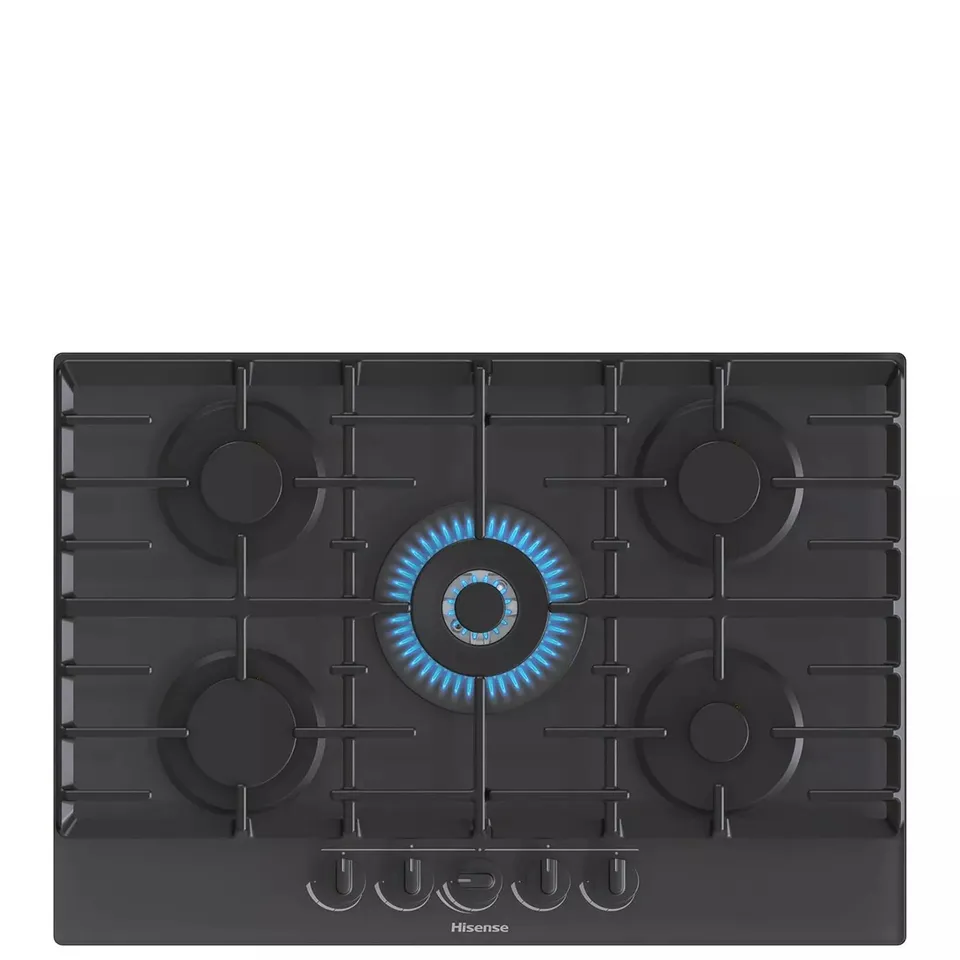 HISENSE GG773B GAS ON GLASS, 75CM GAS HOB - BLACK