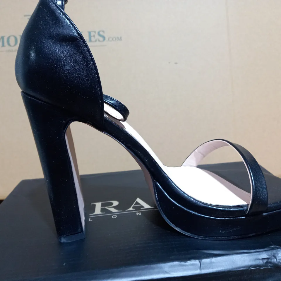 RAID WIDE FIT LEONIE PLATFORM SANDALS BLACK - SIZE 7