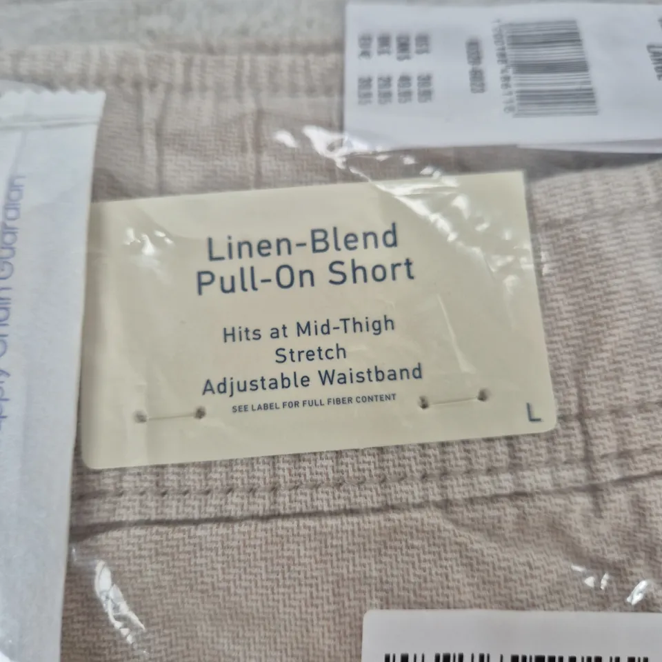 Hollister Linen-Blend Pull-On Short – Beige, Size L