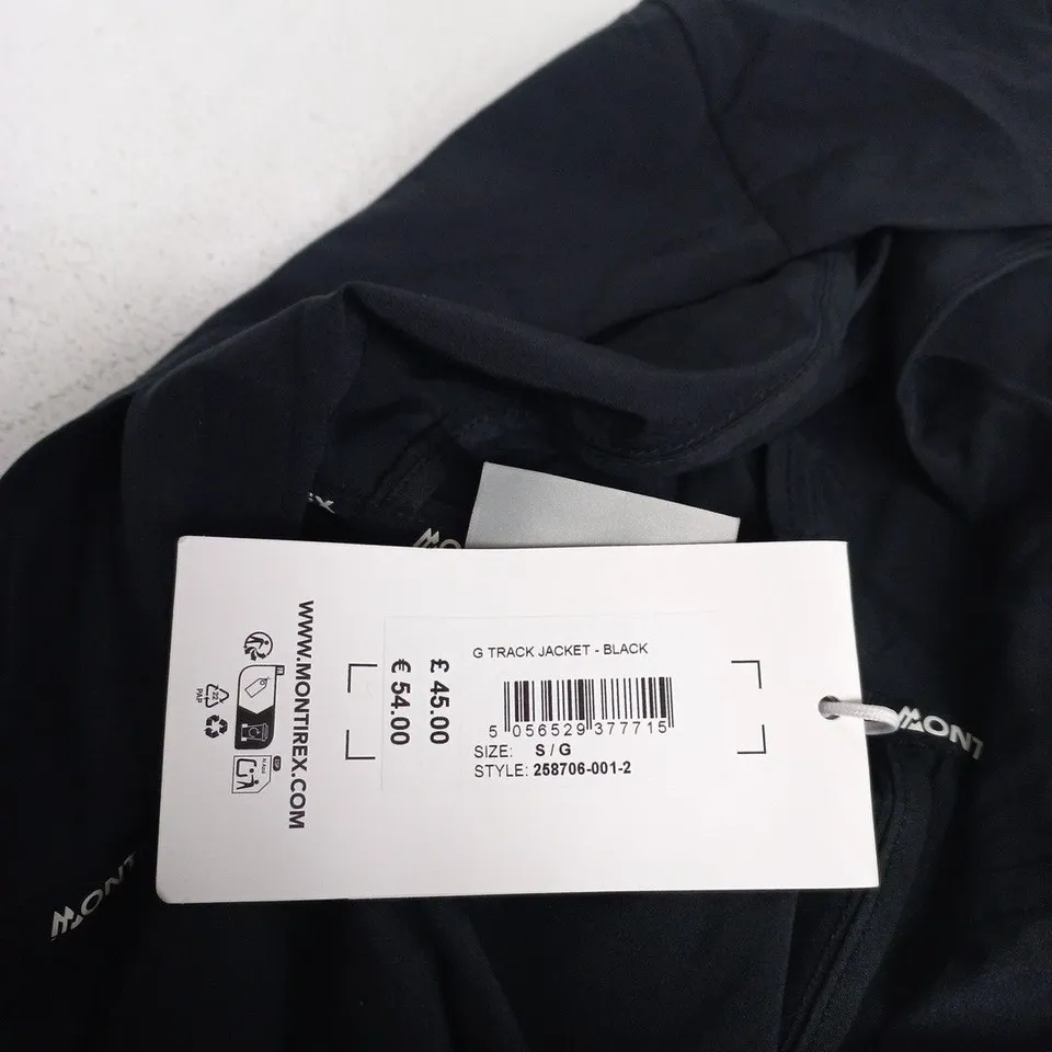 MONTIREX G TRACK JACKET – BLACK, SIZE S/G (UK) – WITH TAGS