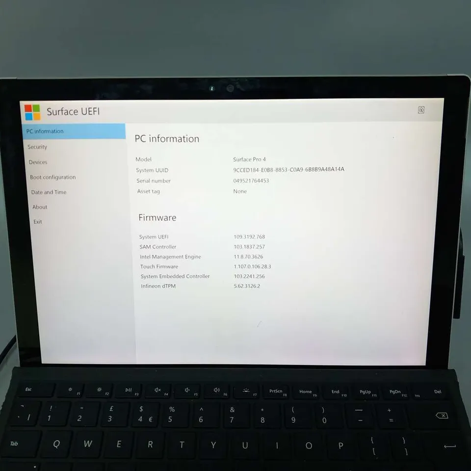 MICROSOFT SURFACE PRO 4 128GB 1724