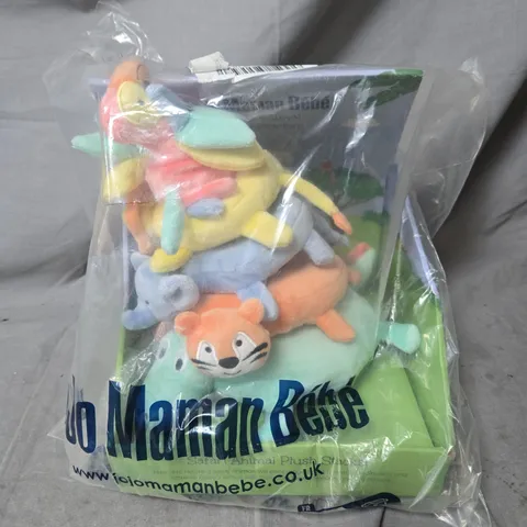 JOJO MAMAN BEBE  SAFARI ANIMAL PLUSH STACKER 