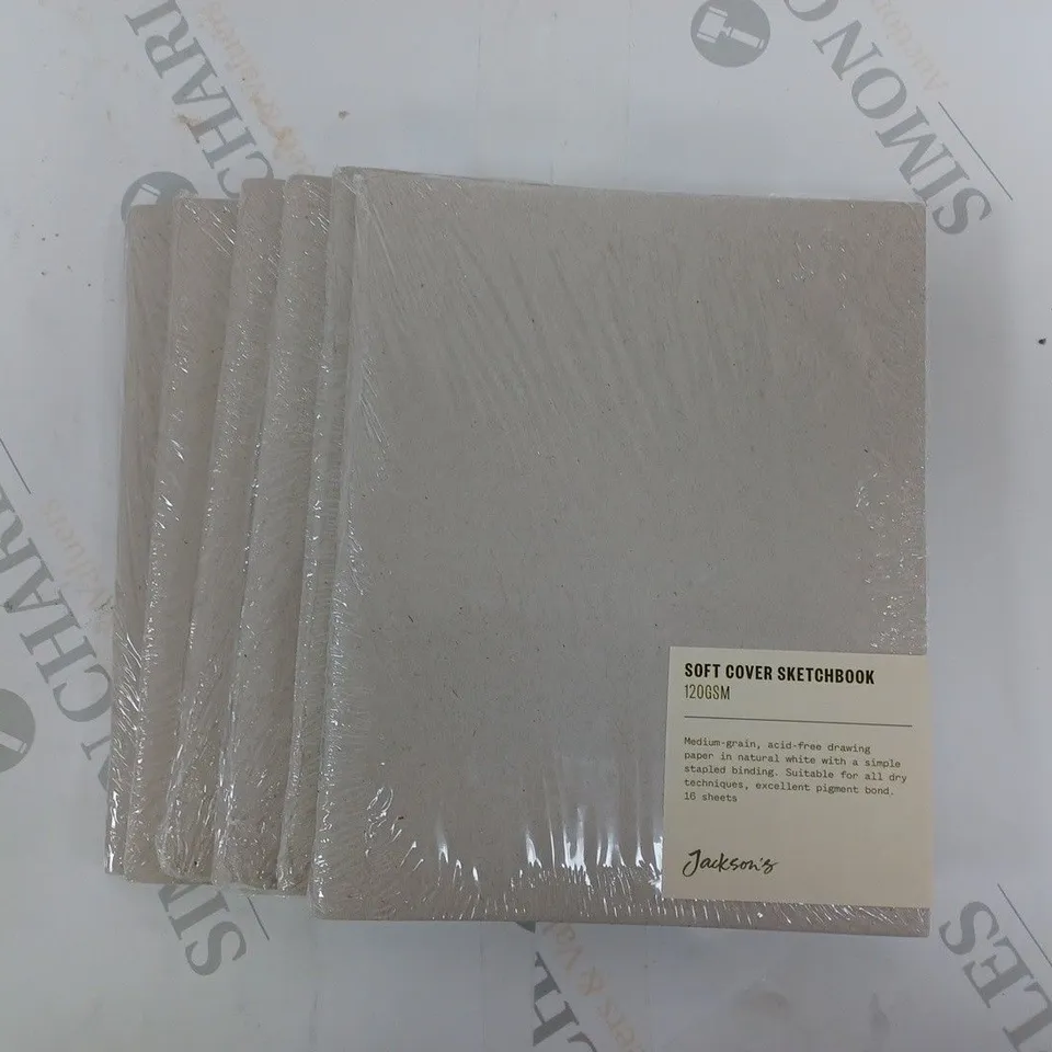 BOX OF 6 JACKSON'S SOFT COVER SKETCHBOOKS 16X20CM 120GSM EACH