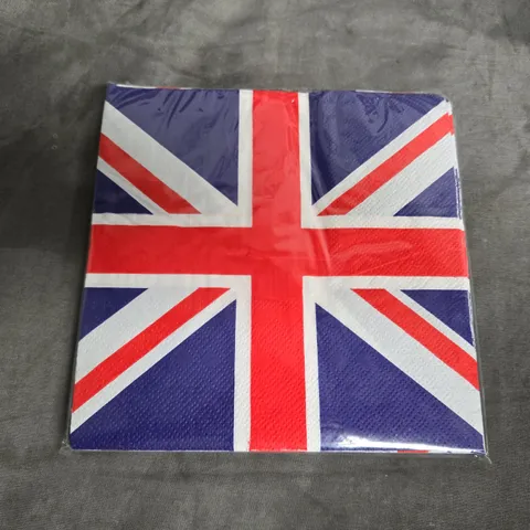 APPROXIMATELY 50 PACKS OF 16 UNION JACK 2-PLY NAPKINS 33CM 