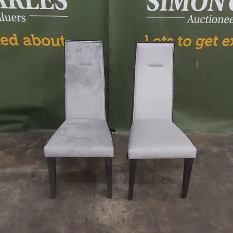 2 x MONTE CARLO FABRIC UPHOLSTERED DINING CHAIRS