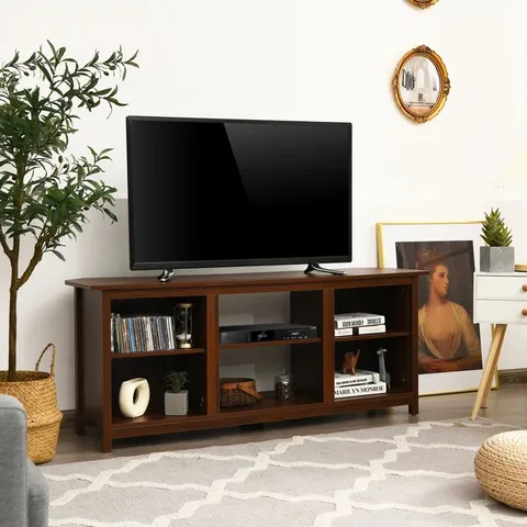 BOXED CARMEL TV STAND FOR TVS UP TO 58" - BROWN (1 BOX)