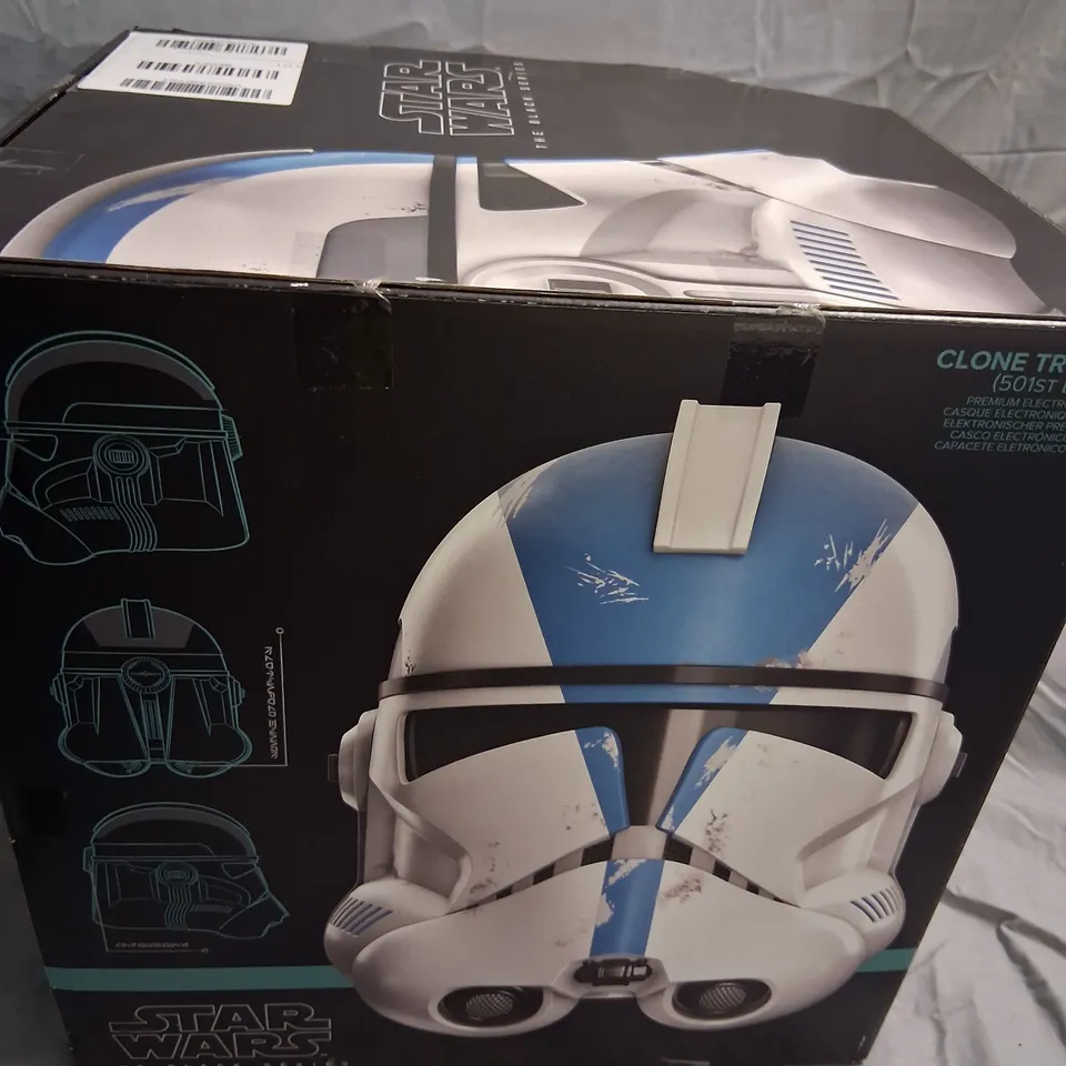 BOXED STAR WARS THE BLACKSERIES CLONE TROOPER 501ST LEGION PREMIUM ELECTRONIC HELMET