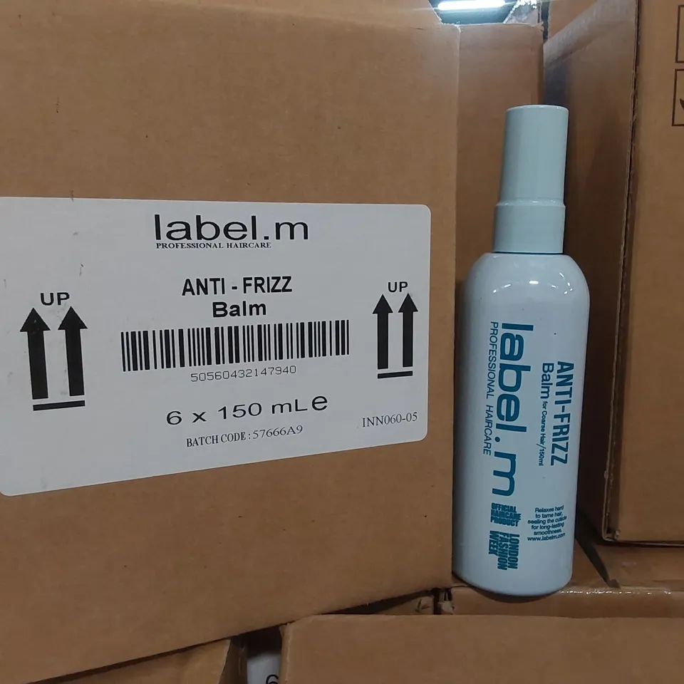 CAGE TO CONTAIN APPROX 220 X BOXES OF LABEL.M ANTI-FRIZZ HAIR BALM - 6 X 150ml PER BOX // CAGE NOT INCLUDED 