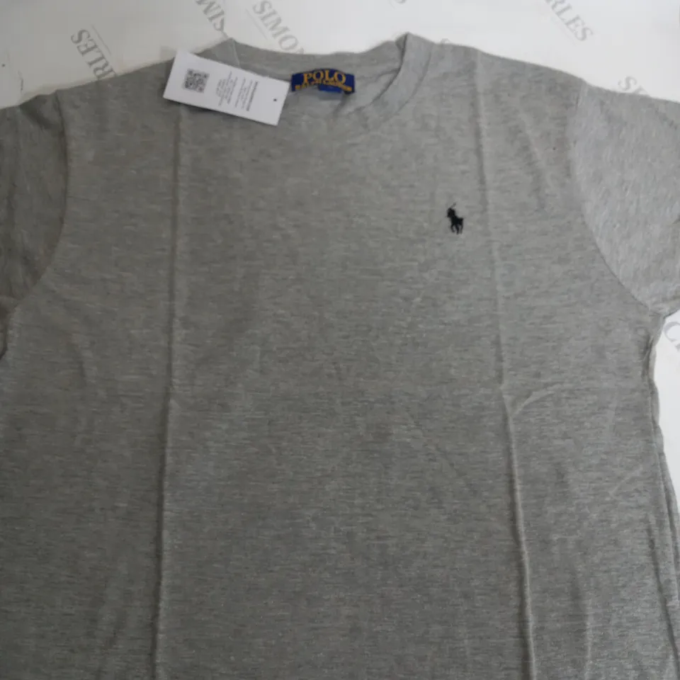 RALPH LAUREN POLO GREY TSHIRT-LARGE
