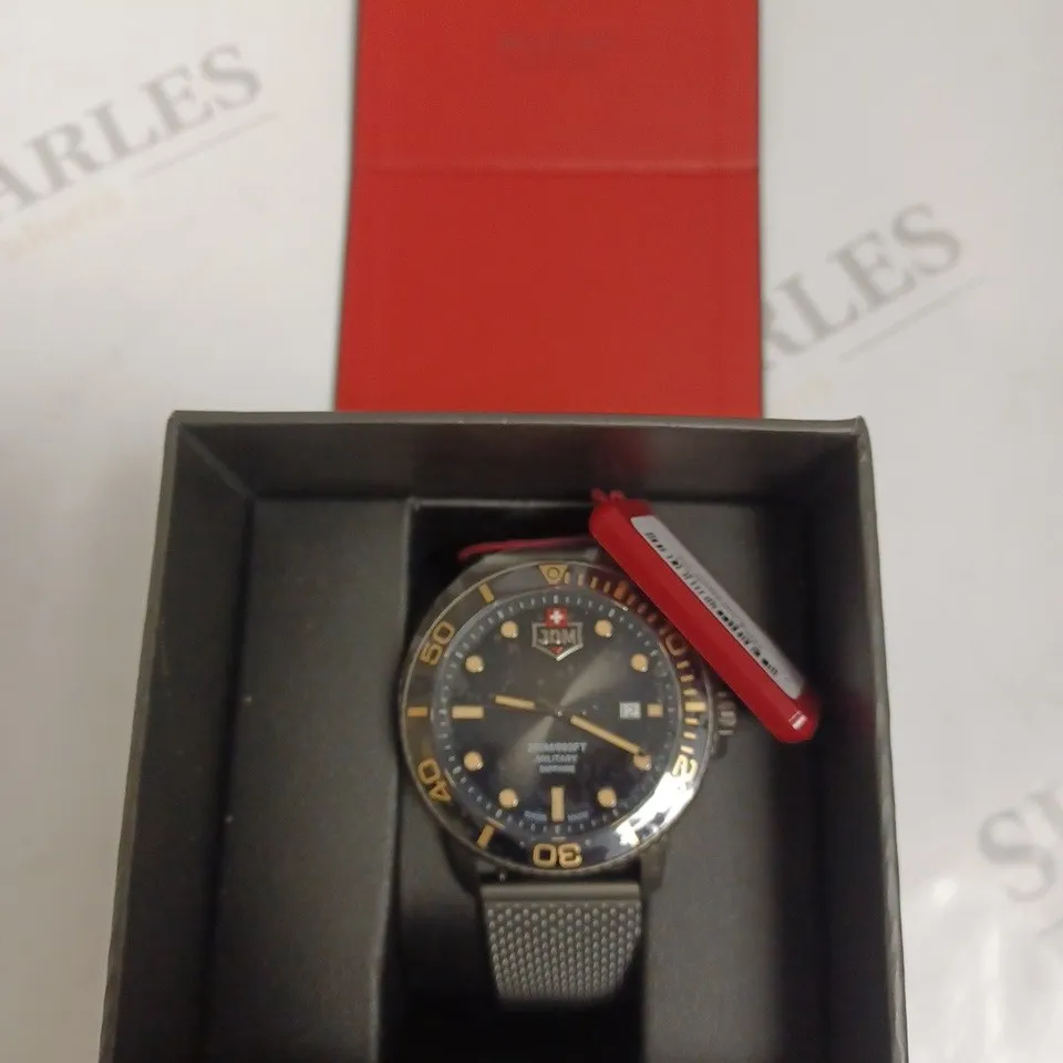 BOXED JDM GENTS SWISS MADE TANGO IP WATCH - GREY