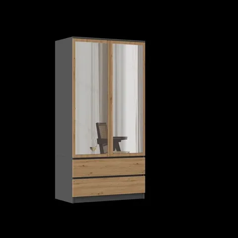 BOXED MALWA 2 DOOR WARDROBE (3 BOXES)