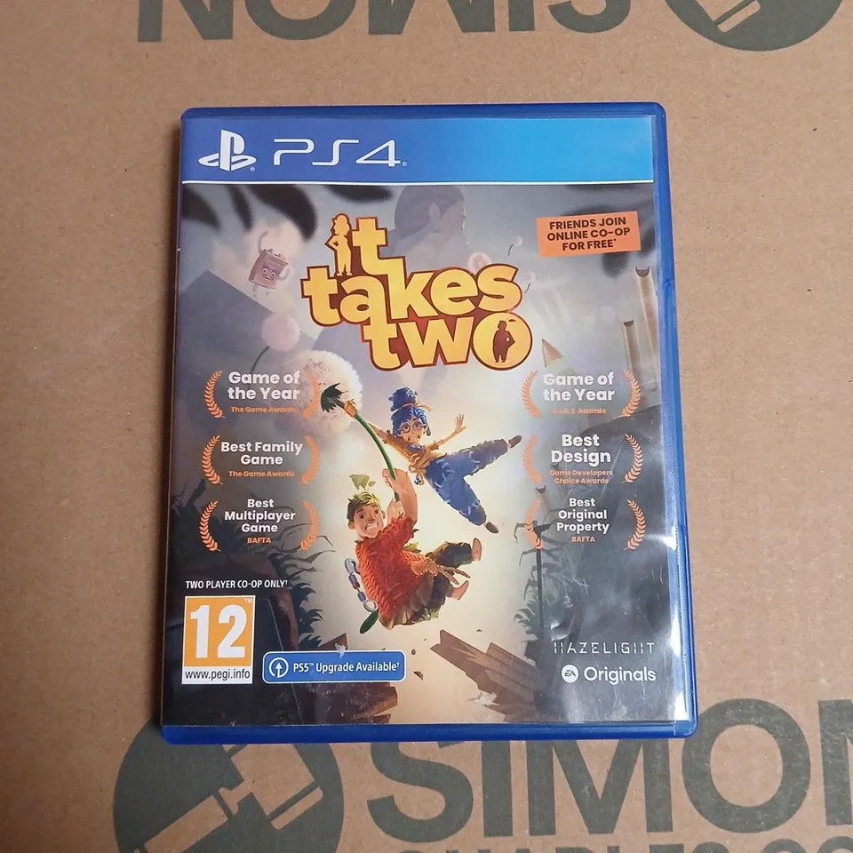 IT TAKES TWO FOR PS4 