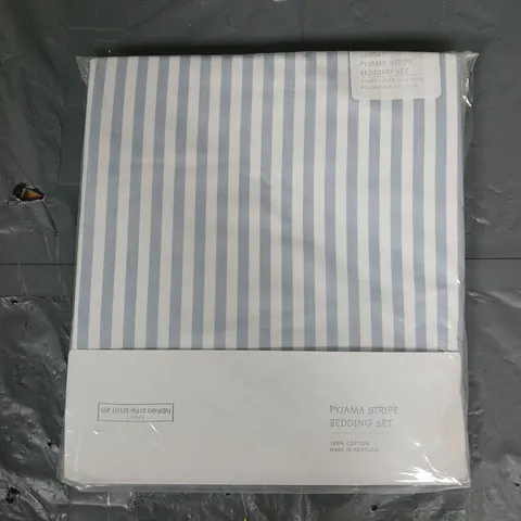 THE LITTLE WHITE COMPANY PYJAMA STRIPE BEDDING SET - SINGLE
