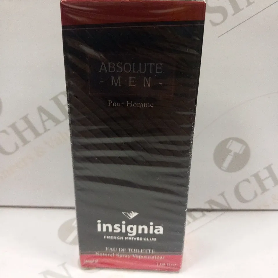 BOXED AND SEALED INSIGNIA FRENCH PRIVEE CLUB ABSOLUTE MEN POUR HOMME EAU DE TOILETTE 30ML