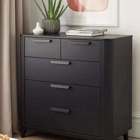 BOXED CARINA 2 + 3 DRAWER CHEST - BLACK (2 BOXES)