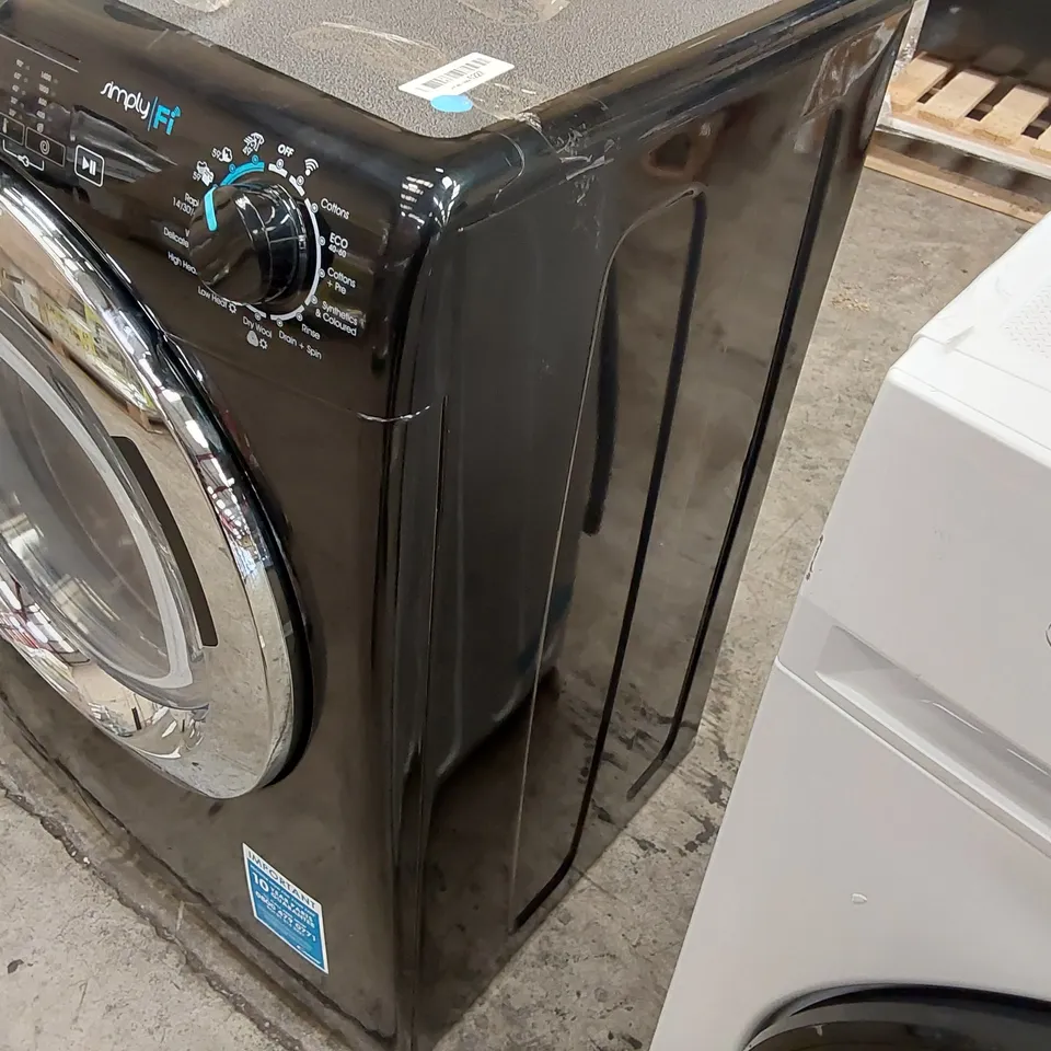 CANDY SMART PRO CSOW4963TWCE, FREESTANDING WASHER DRYER, 9KG WASH + 6KG DRY, 1400 RPM, WIFI ENABLED, BLACK WITH CHROME DOOR [ENERGY CLASS E]