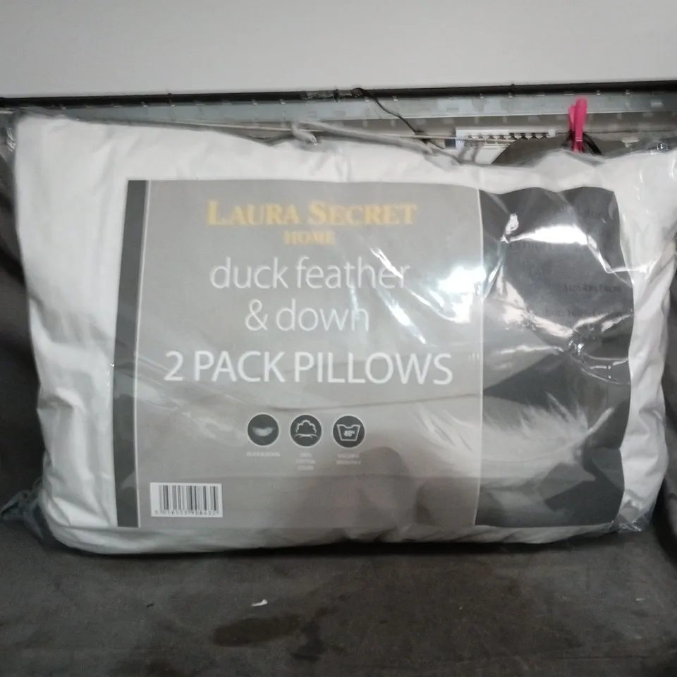 LAURA SECRET HOME DUCK FEATHER & DOWN PILLOWS – 2 PACK