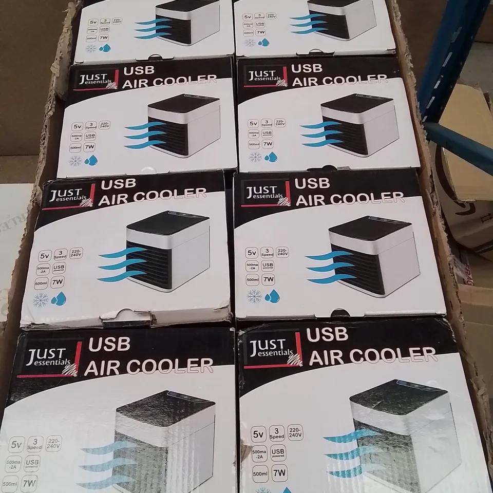 18 BOXED JUST ESSENTIALS USB AIR COOLERS 