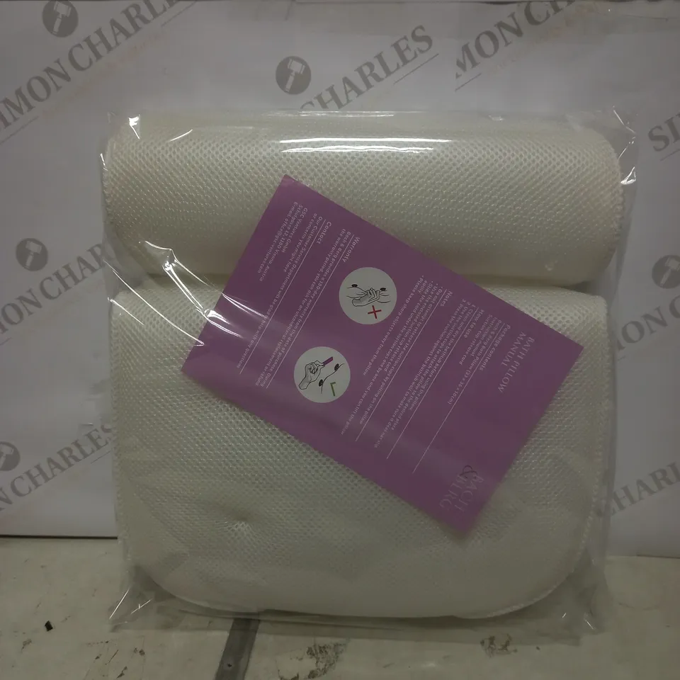 BOXED BACH & BERG SPA BATH PILLOW WITH SUCKING CUPS 