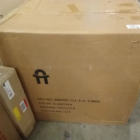 BOXED FABRIC DINING CHAIR (SET OF 4) - TJ.BROWN (1 BOX)