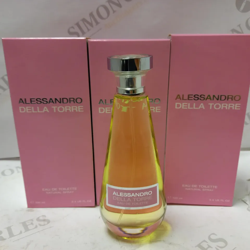 LOT OF 3 X 100ML ALESSANDRO DELLA TORRE EAU DE TOILETTE SPRAY