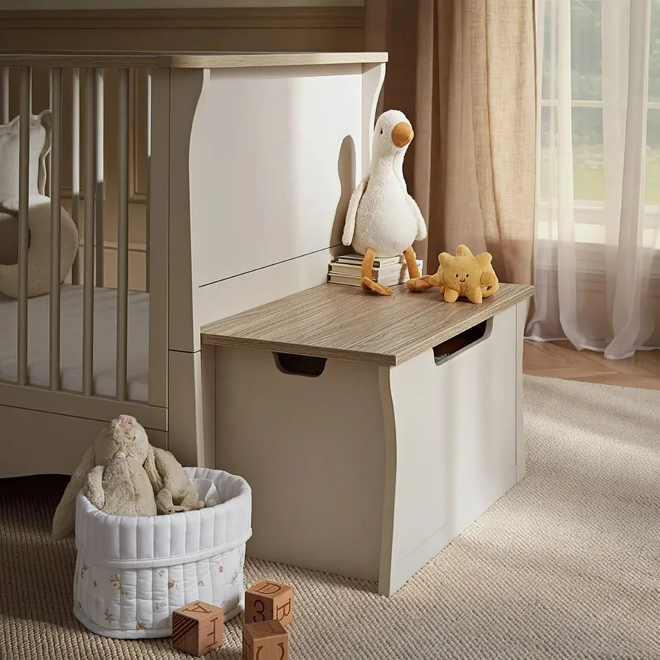 BOXED CUDDLE CO. CLARA STORAGE BOX - CASHMERE/ASH (1 BOX)