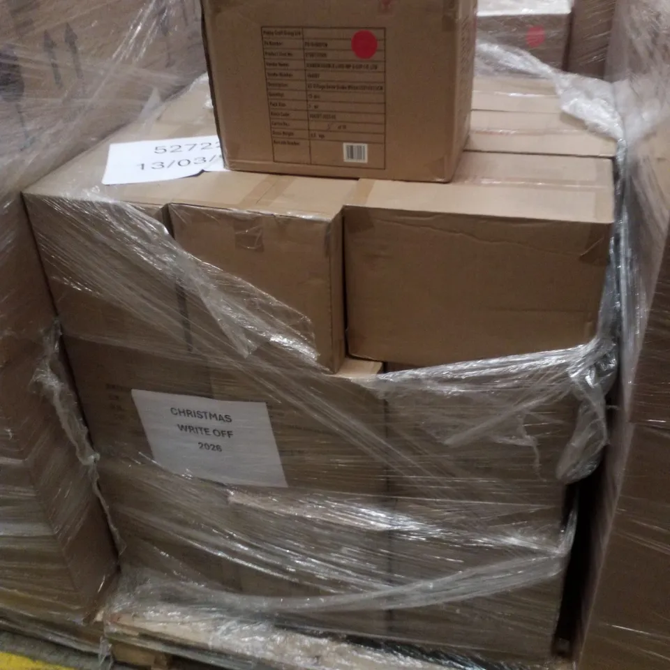 PALLET CONTAINING LARGE QUANTITY OF SNOW GLOVES & CHRISTMAS 330×30CM STORAGE BOXES