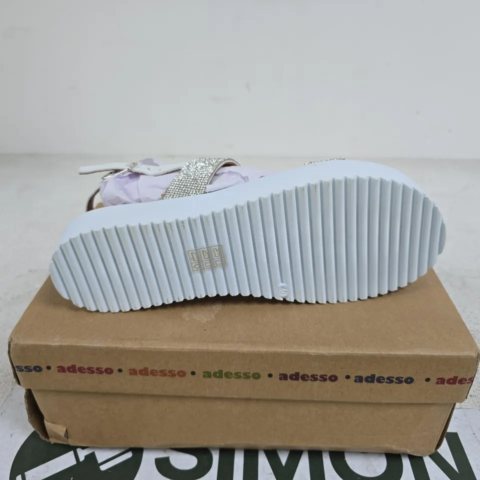 ADESSO ZARA LEATHER DIAMANTE SANDAL SIZE 40 BOXED