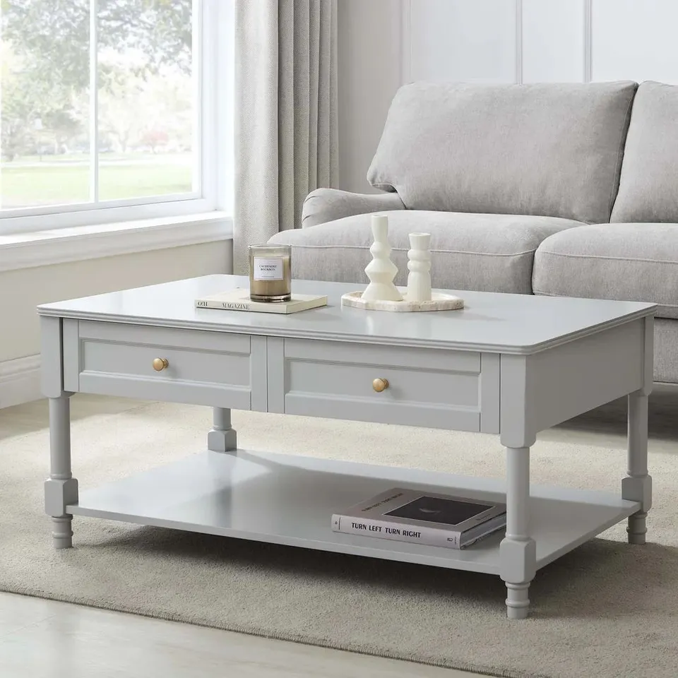 BOXED DUSK RUBY COFFEE TABLE - LIGHT GREY (1 BOX)