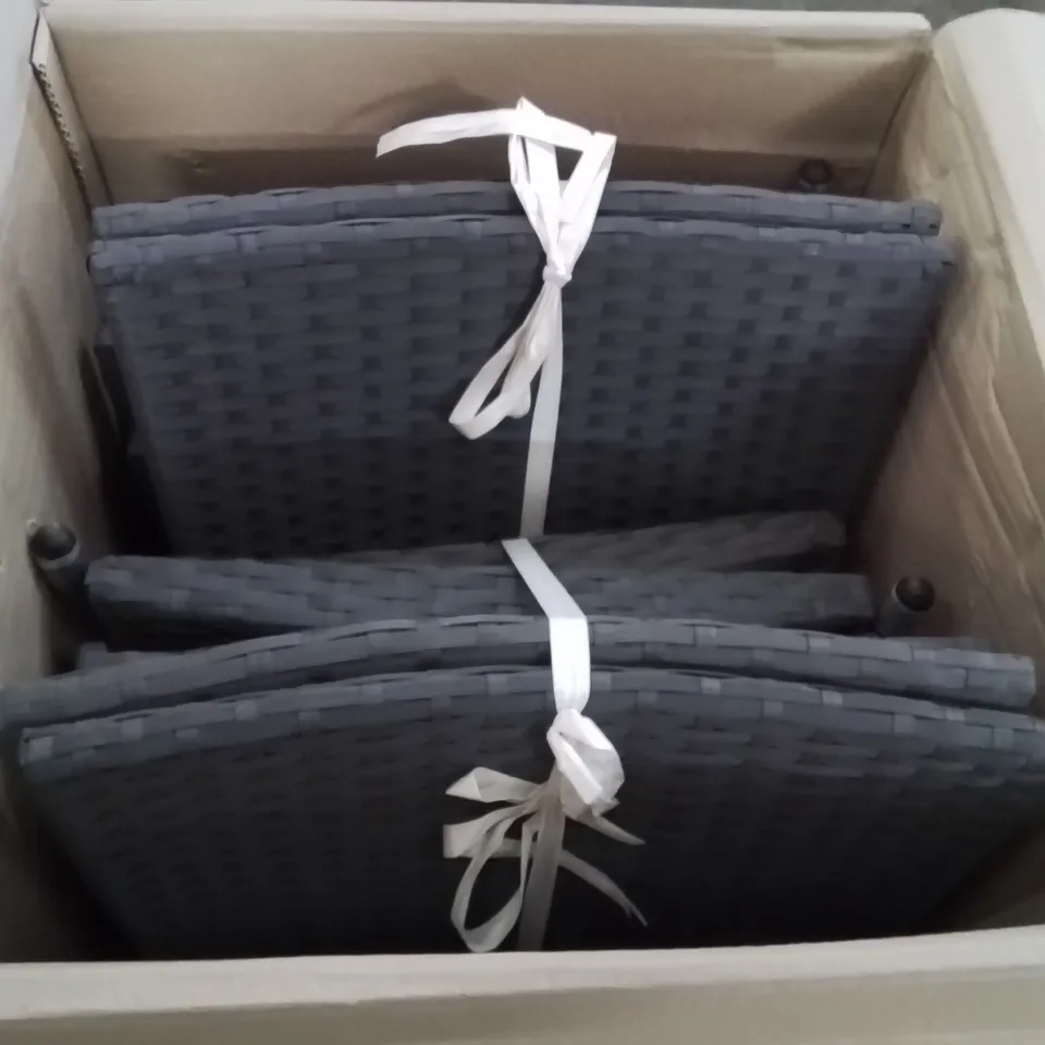 BOXED POLY RATTAN GARDEN FURNITURE SET