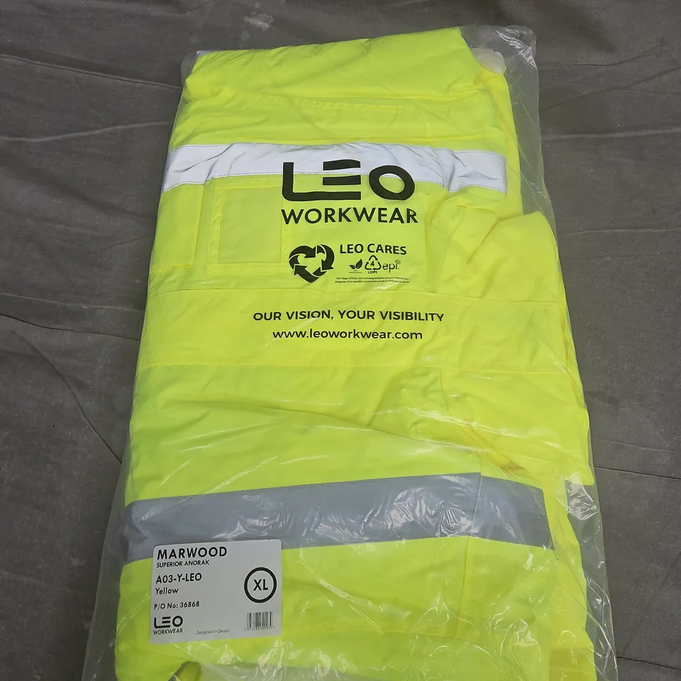 BAGGED LEO WORKWEAR MARWOOD SUPERIOR ANORAK IN YELLOW (A03-Y-LEO) - XL