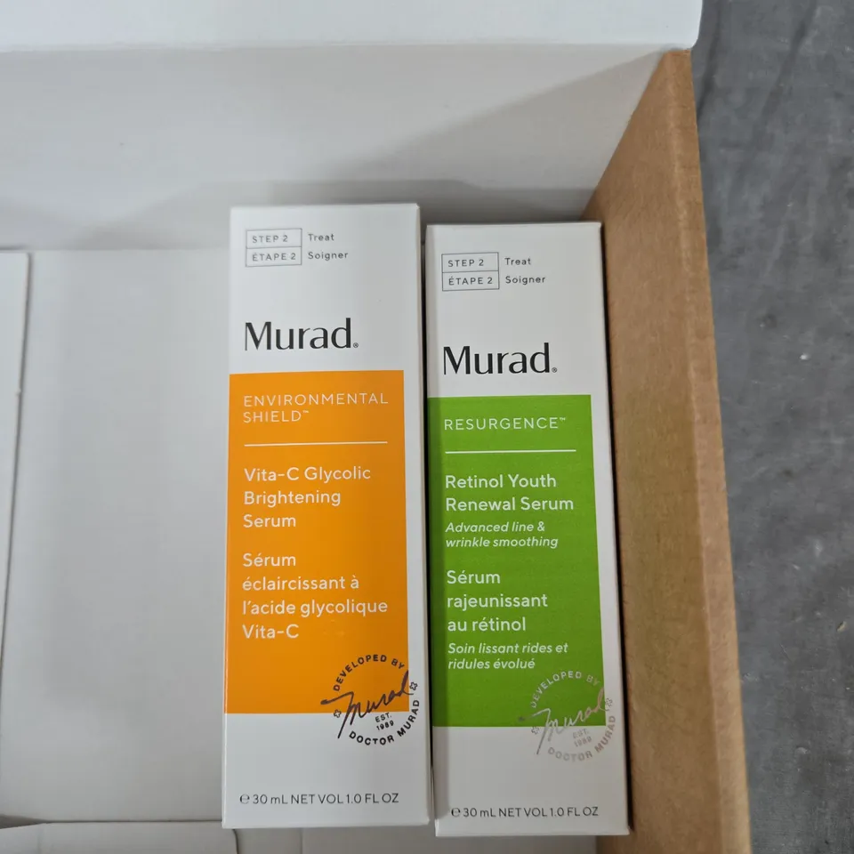 MURAD VITA-C GLYCOLIC BRIGHTENING SERUM & RESURGENCE RETINOL YOUTH RENEWAL SERUM – BOXED DUO