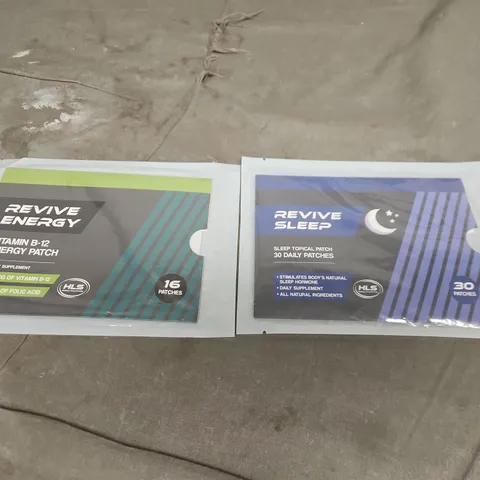 TOTE OF APPROXIMATELY 20 REVIVE ENERGY AND SLEEP PATCHES