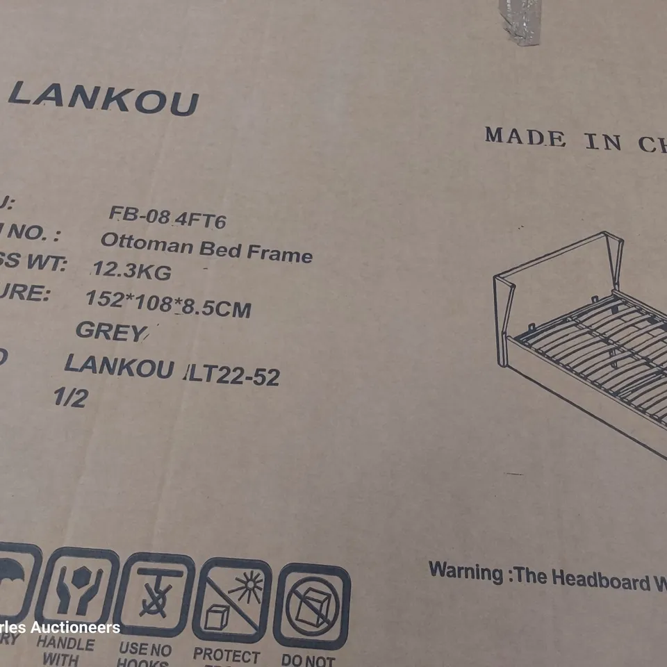 PALLET OF ASSORTED BED & FURNITURE PARTS, INCLUDING SINGLE DIVAN BASE WITH TRUGM HEADBOARD, BOXED PARTS.