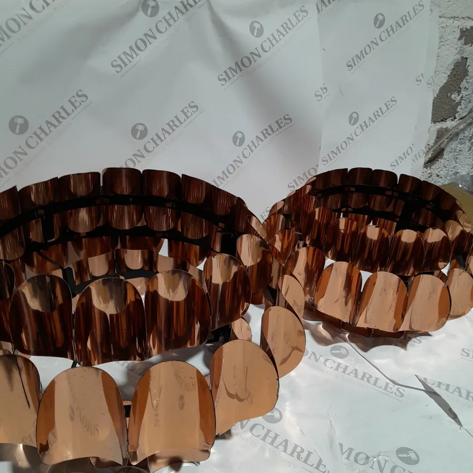 BOXED COPPER COLOURED LIGHT SHADE MULTI PIECE 