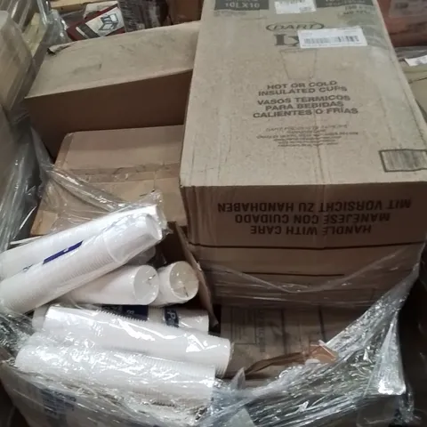 PALLET CONTAINING LARGE QUANTITY OF PAPER CUPS 