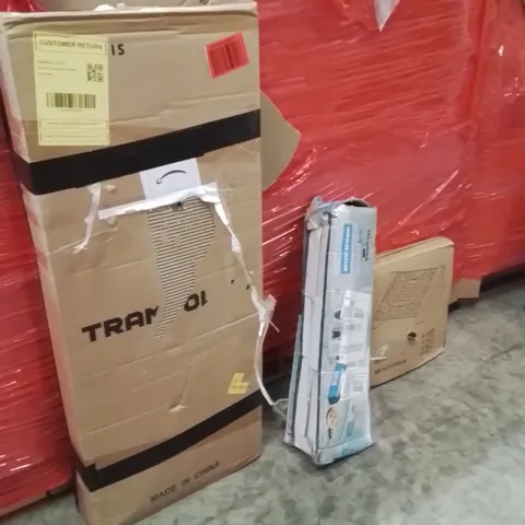 PALLET OF ASSORTED HOUSEHOLD GOODS AND PRODUCTS TO INCLUDE;TRAMPOLINE,IMPULSE SEALER,CUSHION