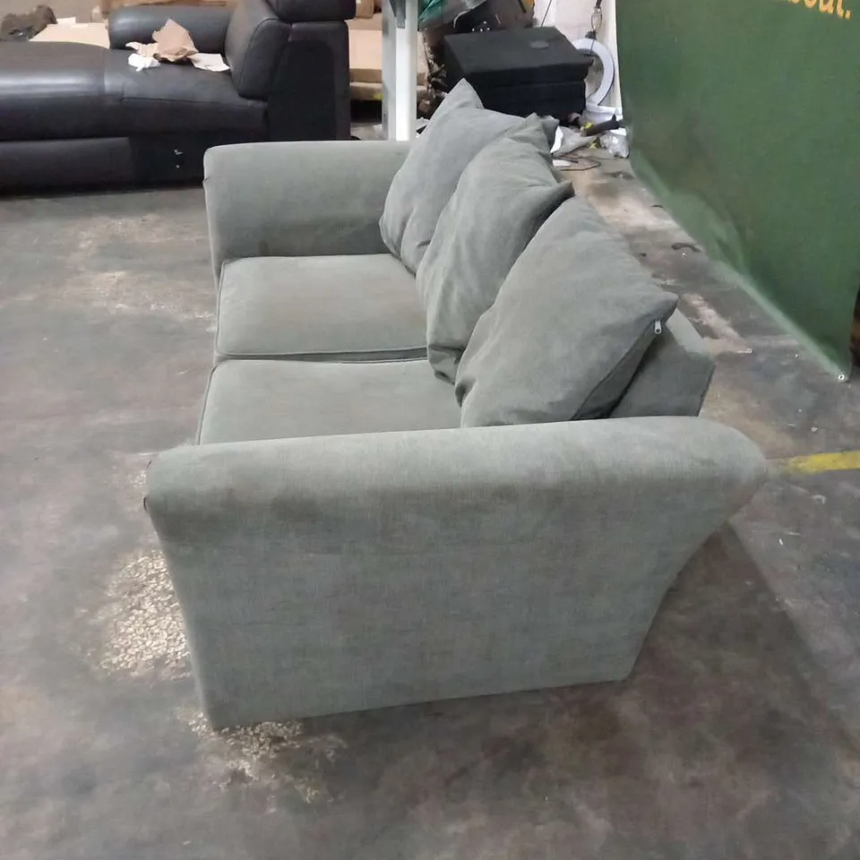 DESIGNER GREY FABRIC TWO SEATER SOFA