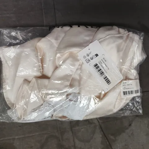 BAGGED NA-KD BANDEAU PEPLUM TOP IN CREAM SIZE EU 32
