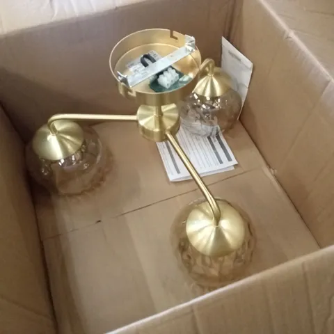 BOXED LITCHFORD 3-LIGHT 47cm SEMI FLUSH MOUNT